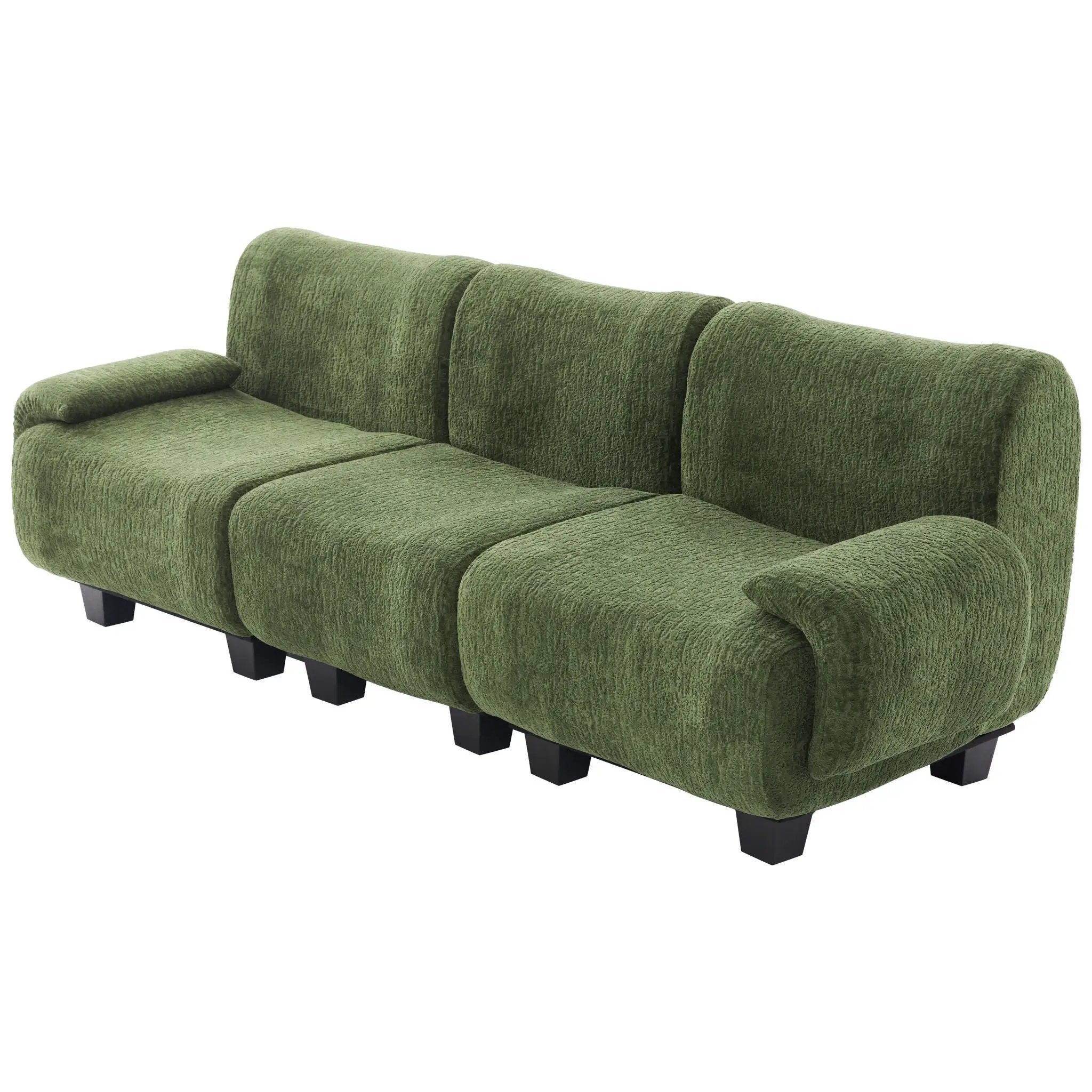 3 Seater Sofa Couch With Curved Armrests by Unique Piece Furniture