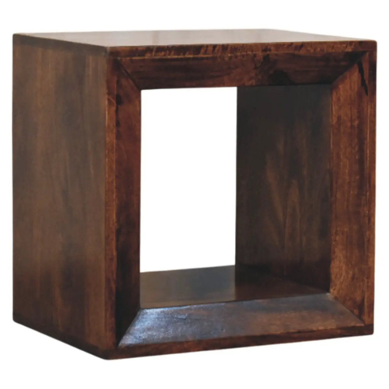 Solid Wood Solis California Side Table, Open Storage by HouseOfZazla