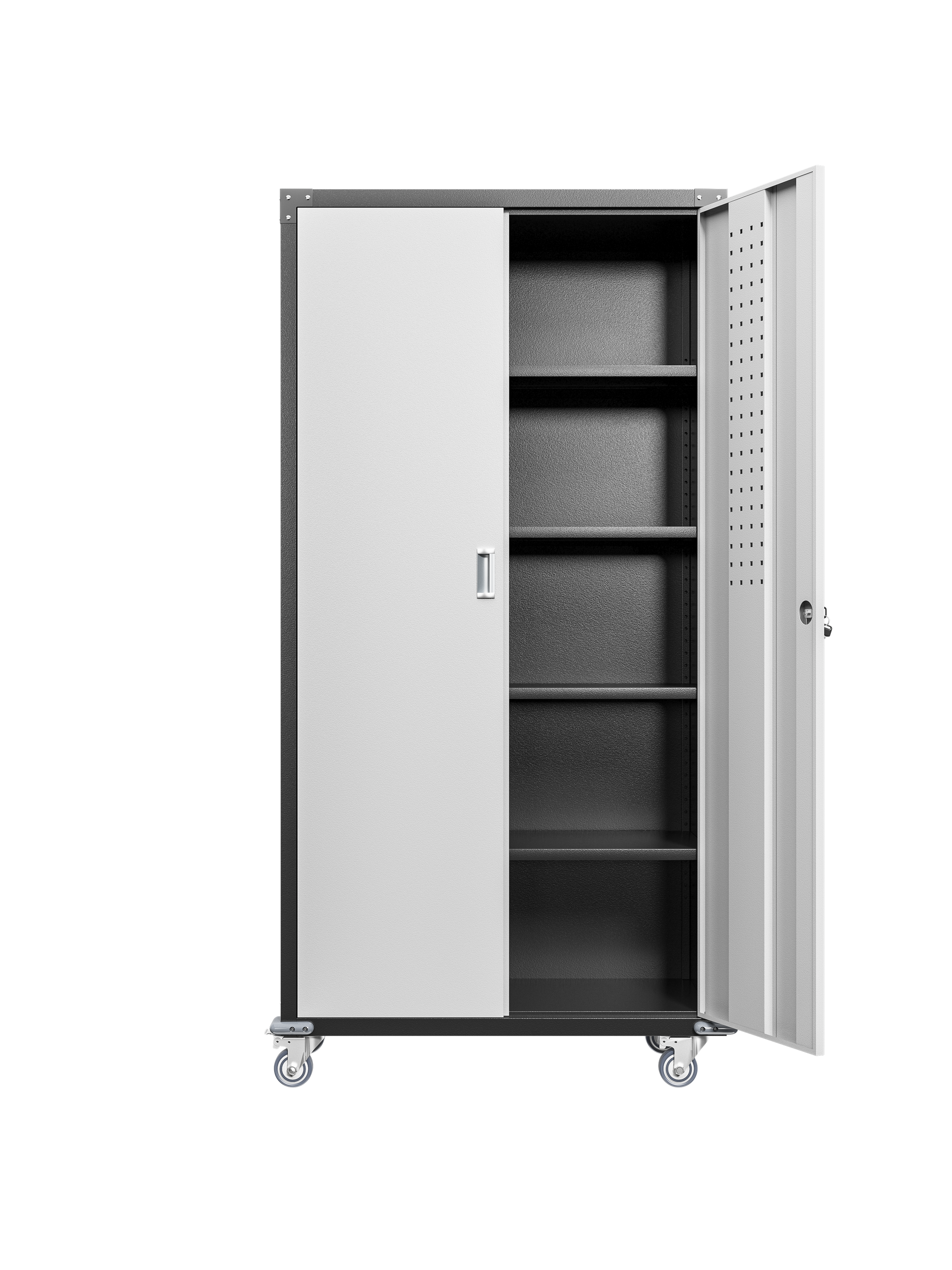 Garage Storage Cabinets with Locking Doors and 4 Adjustable Shelves by HouseOfZazla