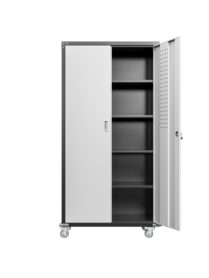 Garage Storage Cabinets with Locking Doors and 4 Adjustable Shelves by HouseOfZazla