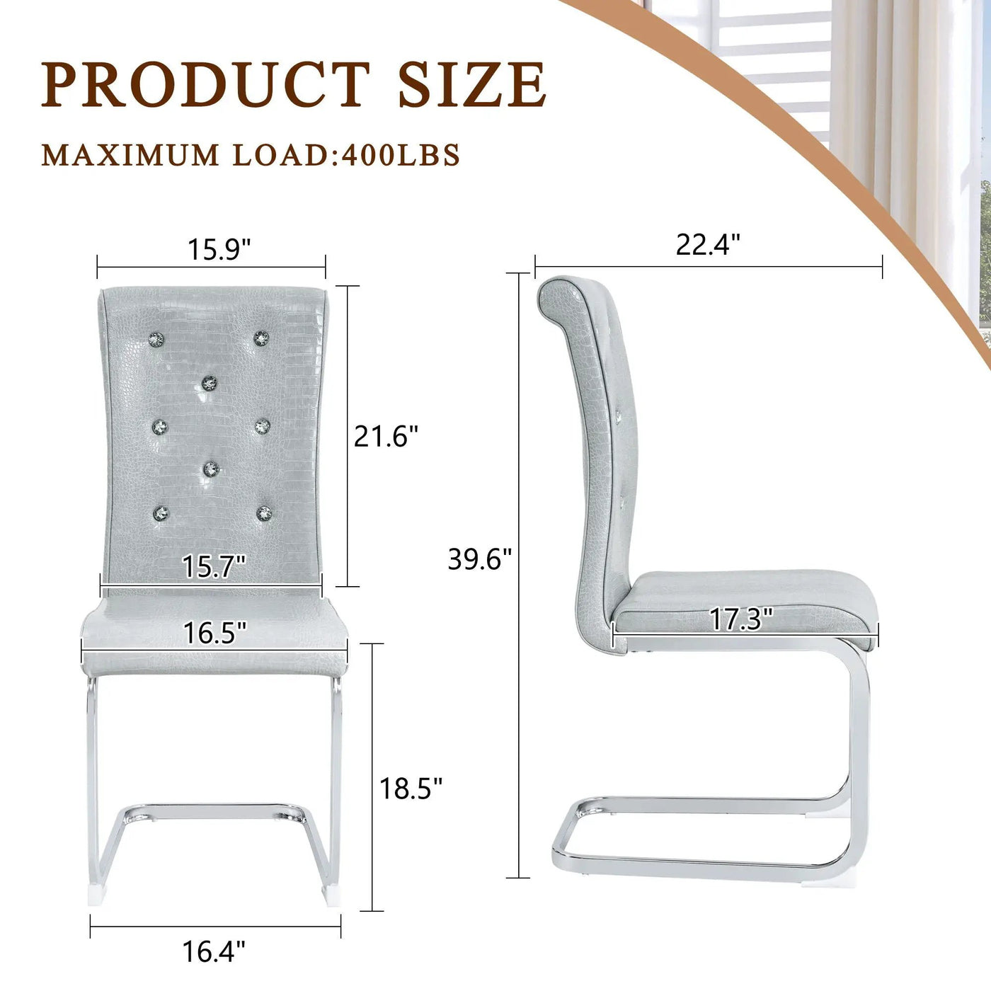 Elegant Design Upholstered Dining Chairs by HouseOfZazla