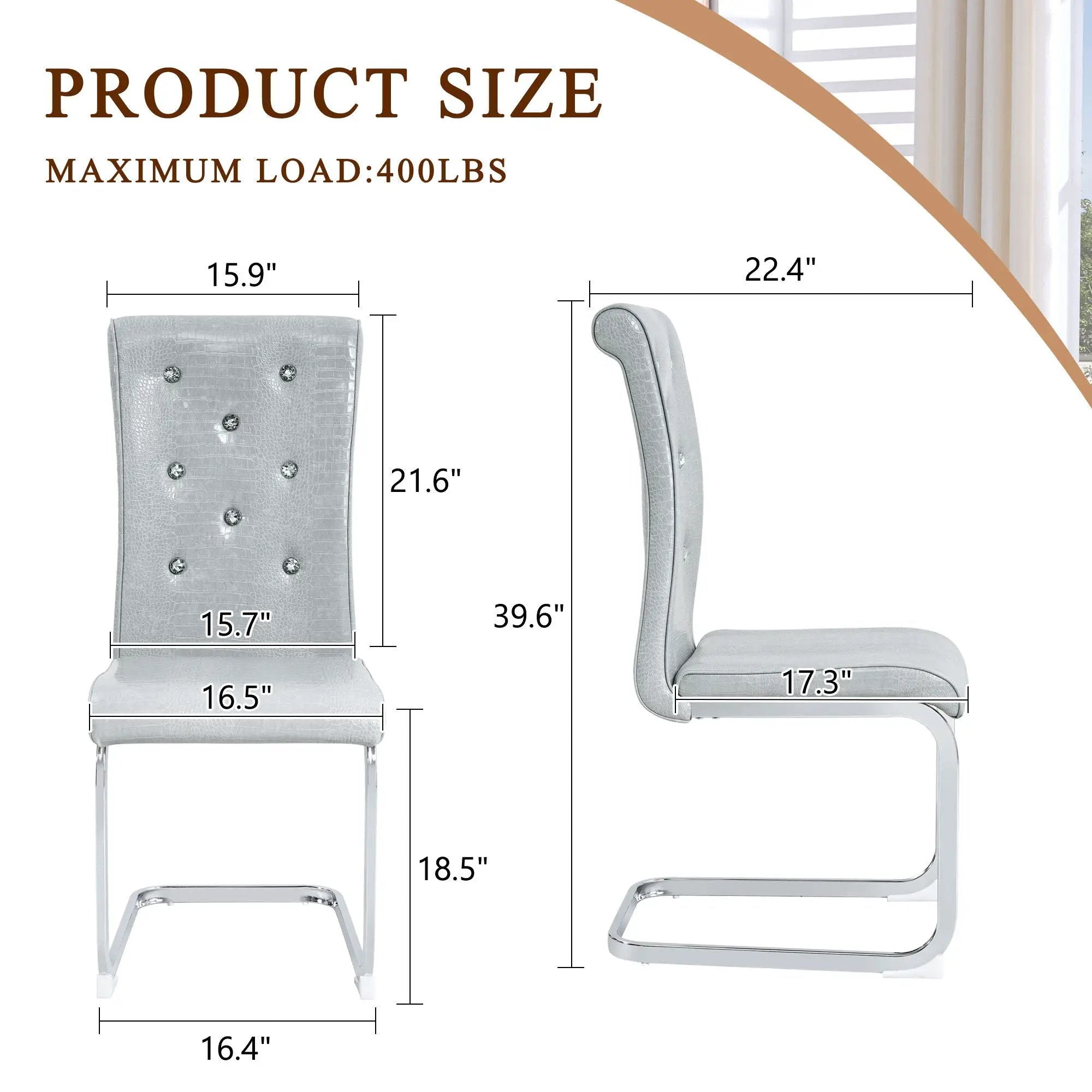 Elegant Design Upholstered Dining Chairs by HouseOfZazla