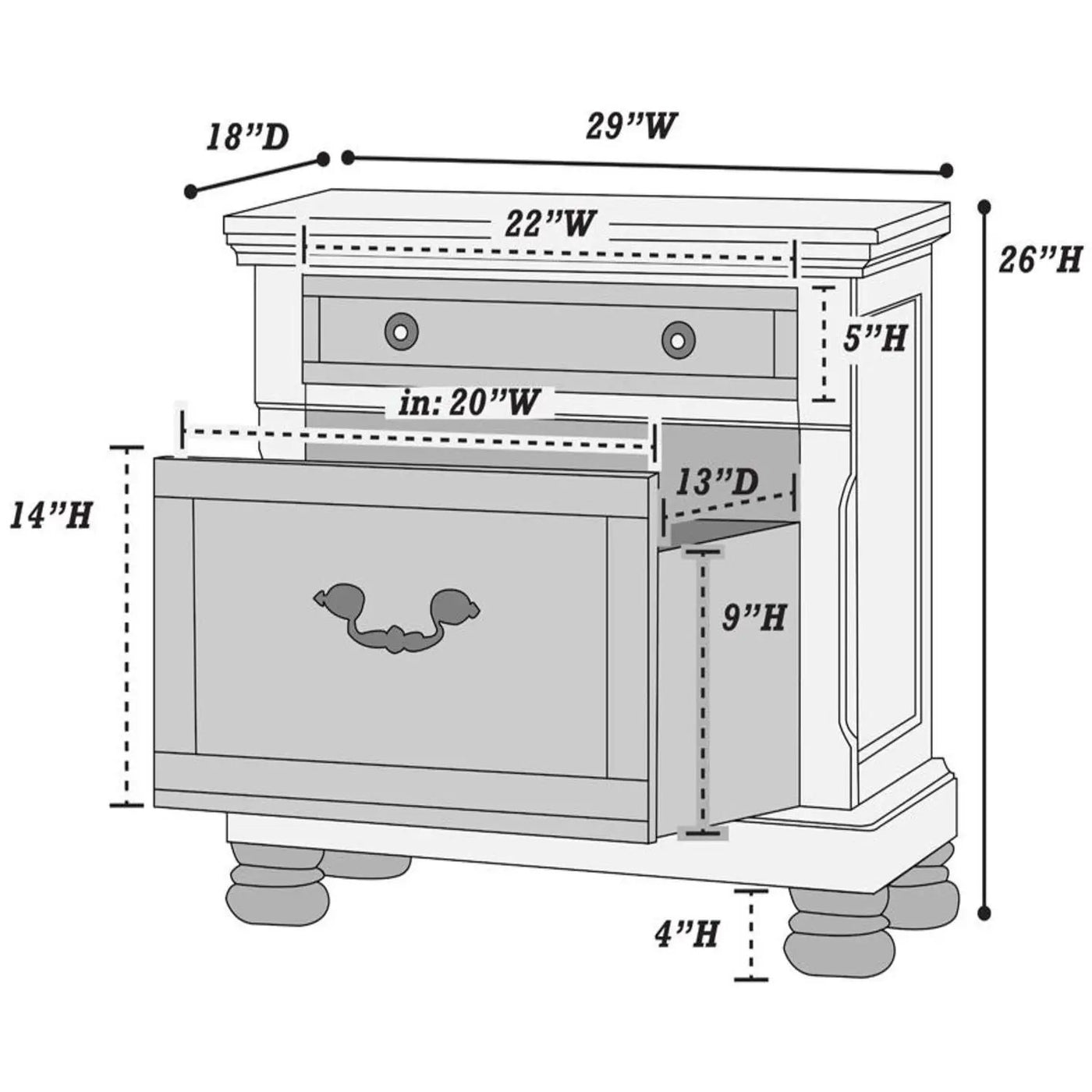 3 Piece Bedroom Set, Bed With 2 Nightstands by HouseOfZazla