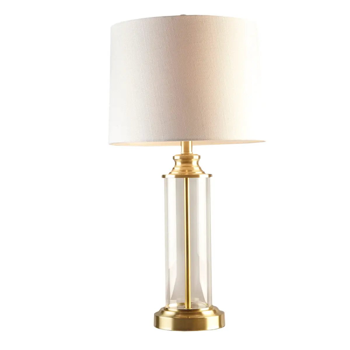 Clarity Glass Cylinder Table Lamp Set of 2 by HouseOfZazla