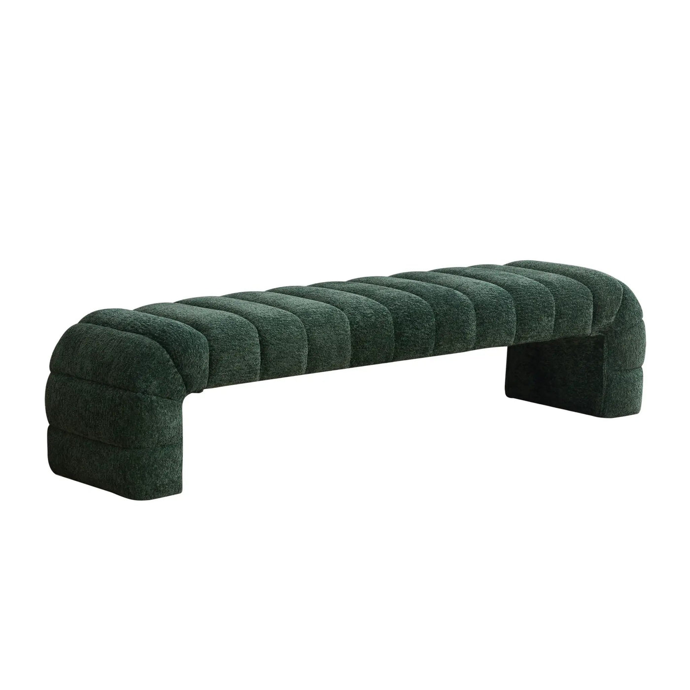 Modern Upholstered Armless Bed Bench With Channel Tufted Design by Unique Piece Furniture