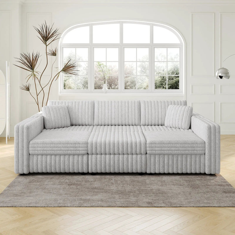 106.3" U-Shaped 6-Person Sofa with Ottoman by HouseOfZazla