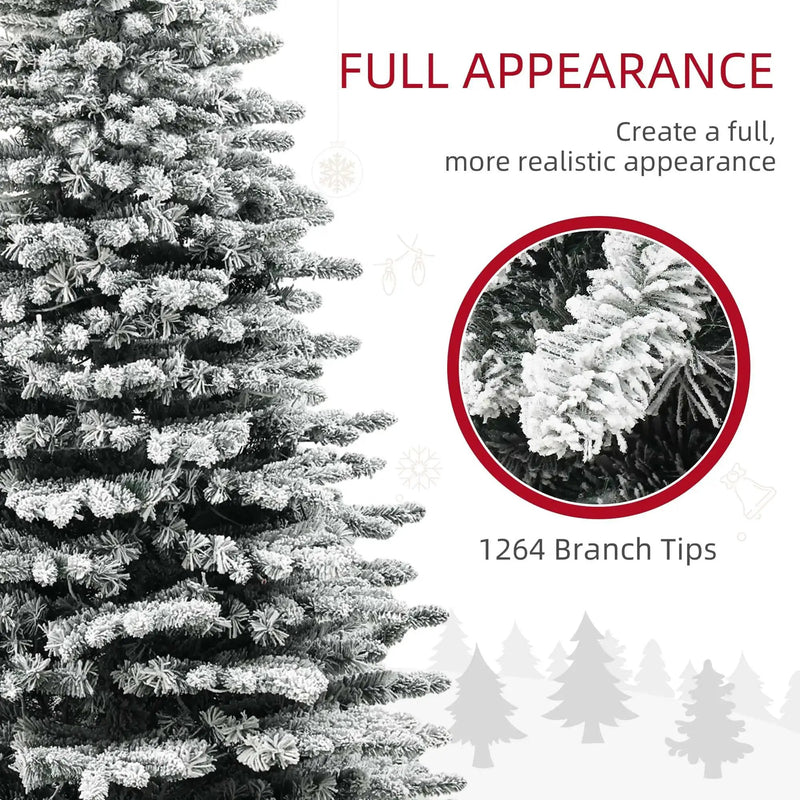 7.5ft Snow Flocked Artificial Christmas Tree by HouseOfZazla