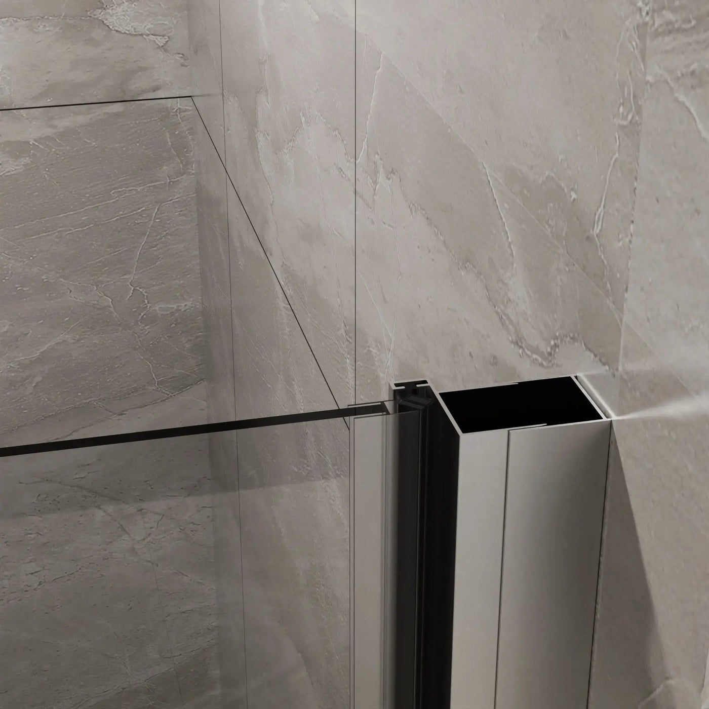 Pivot Shower Door, Tempered Glass, Semi Frameless by HouseOfZazla