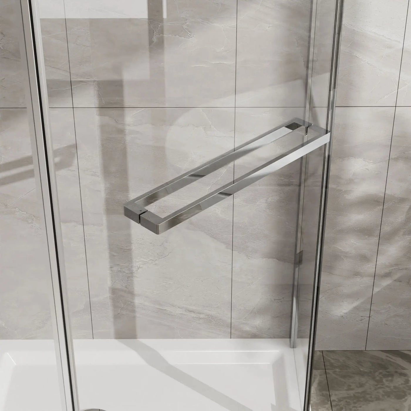 Durable Hardware Neo Angle Frameless Shower Door With Acrylic Base Combo by HouseOfZazla