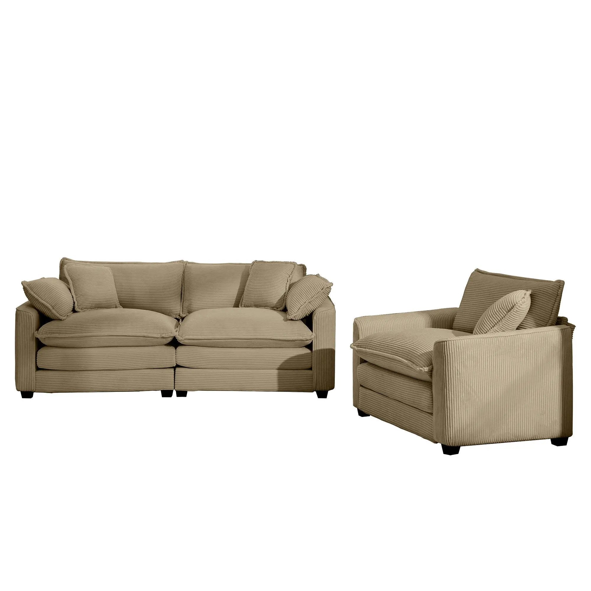 Elegant Oversized Sectional Sofa Set With Deep Seats And Flexible Layout by HouseOfZazla