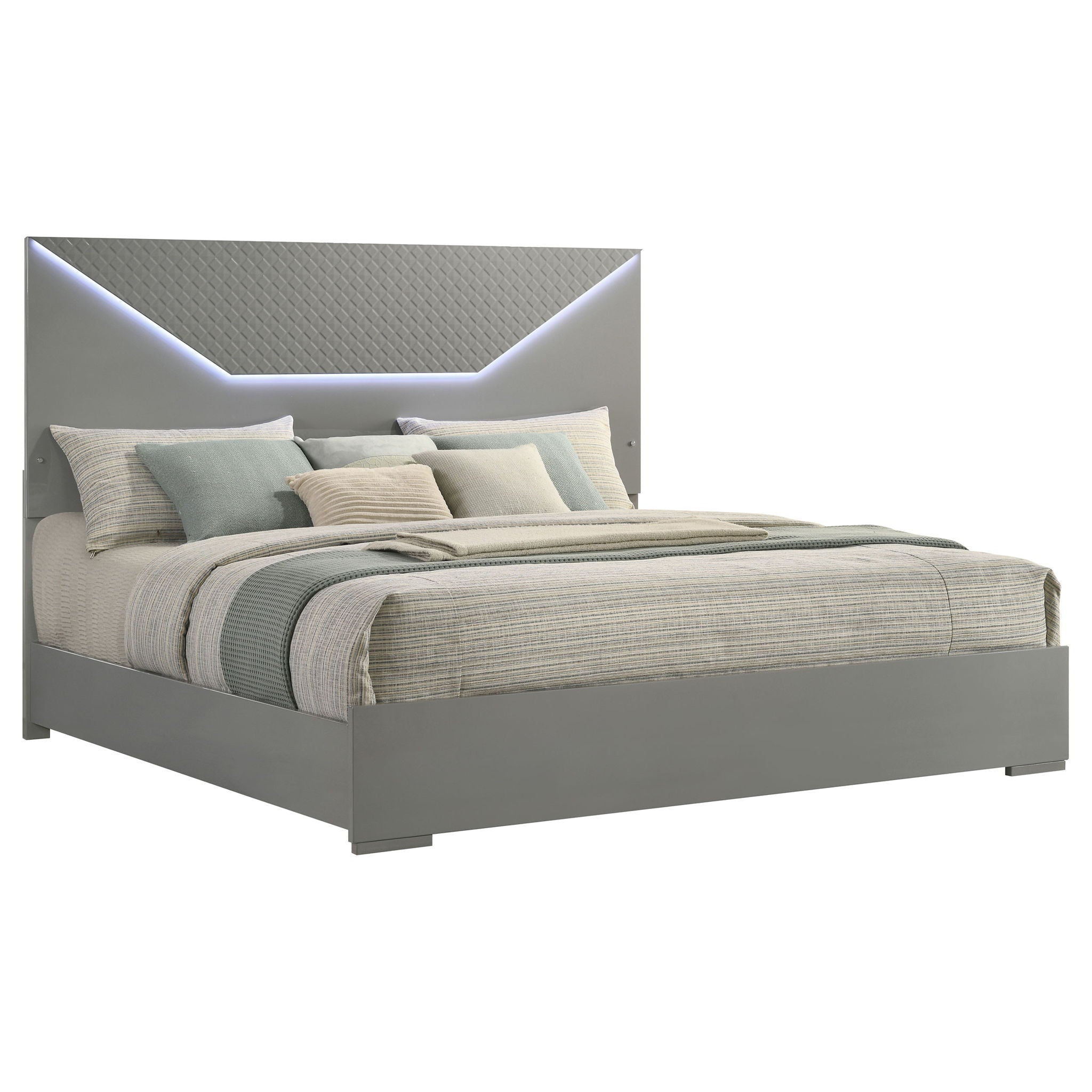 Pierce - Panel Bed LED Headboard by HouseOfZazla