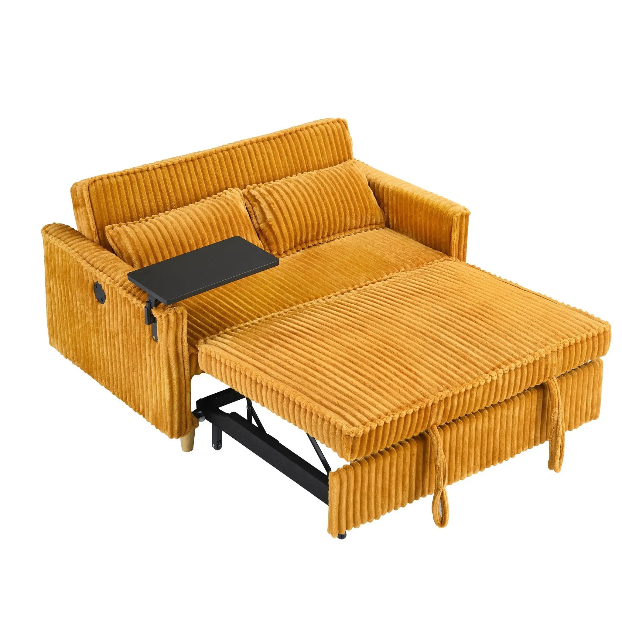 Pull Out Sofa With Movable Tabletop And USB Ports by Unique Piece Furniture
