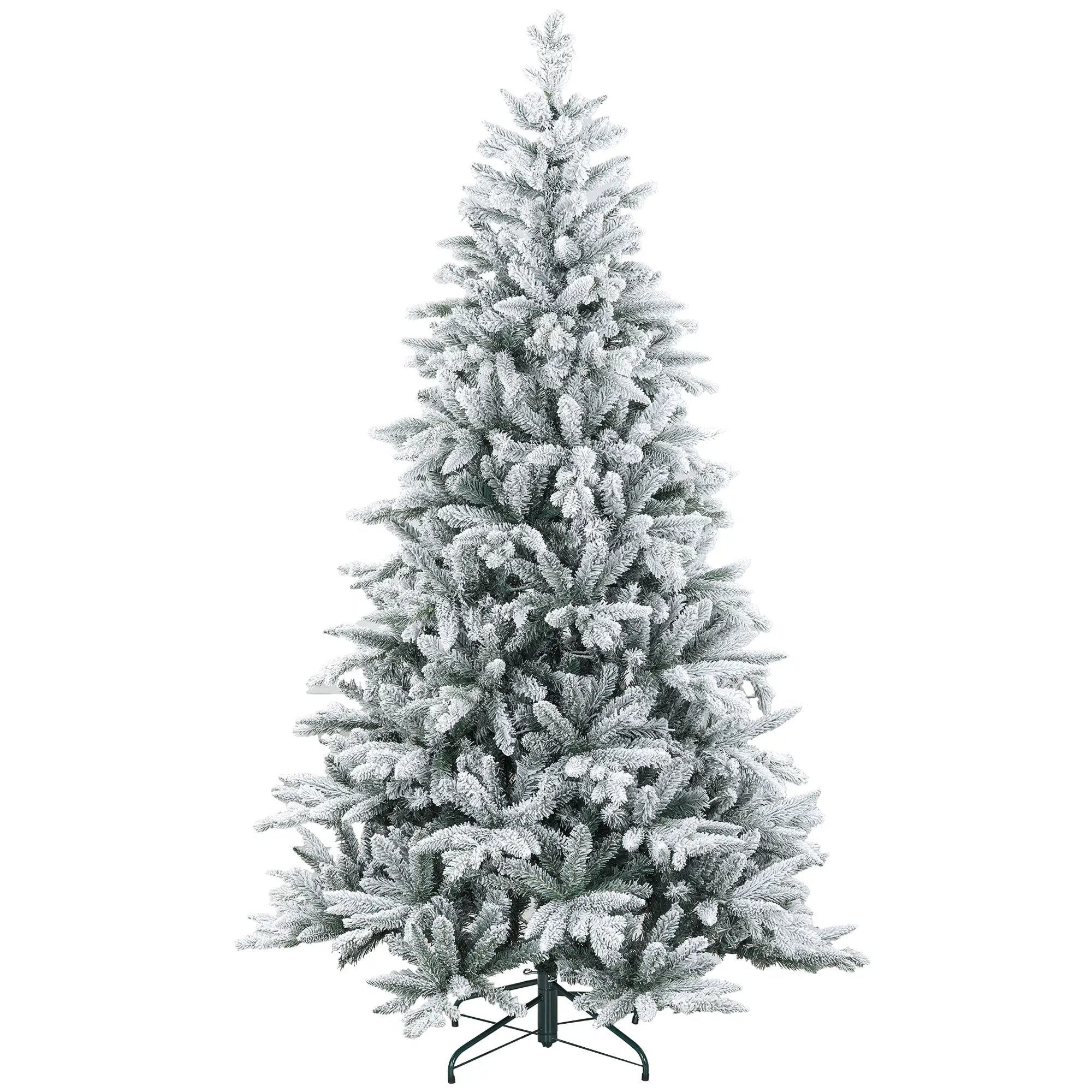 HOMCOM 7ft Snow Flocked Artificial Christmas Tree by HouseOfZazla