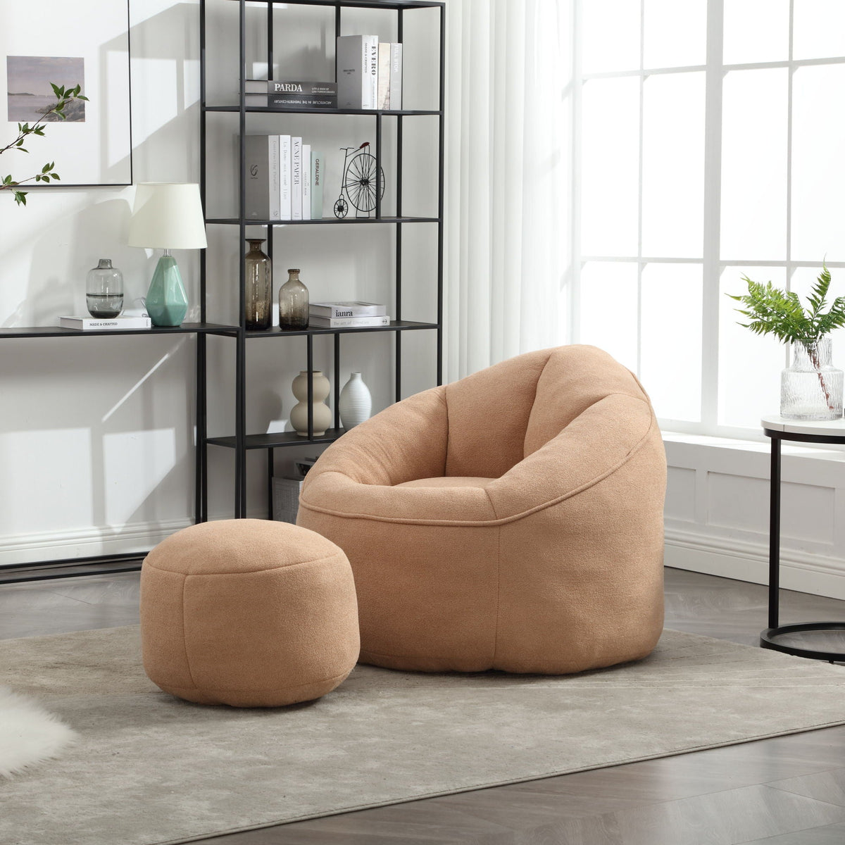 High Pressure Foam Bean Bag Sofa Chair with Footrest – Multiple Colors, photo 11 of 24