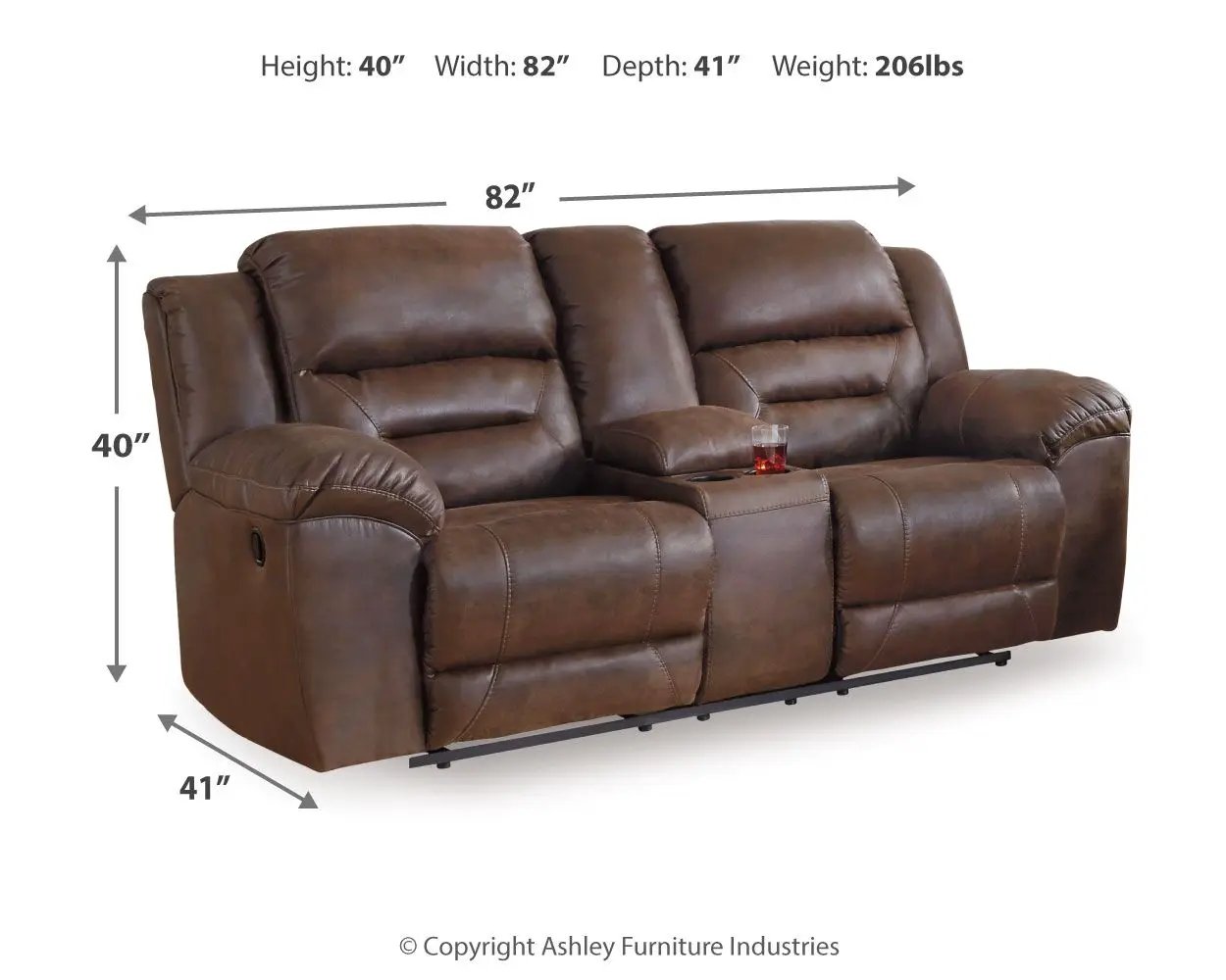 Stoneland - Reclining Loveseat by Unique Piece Furniture