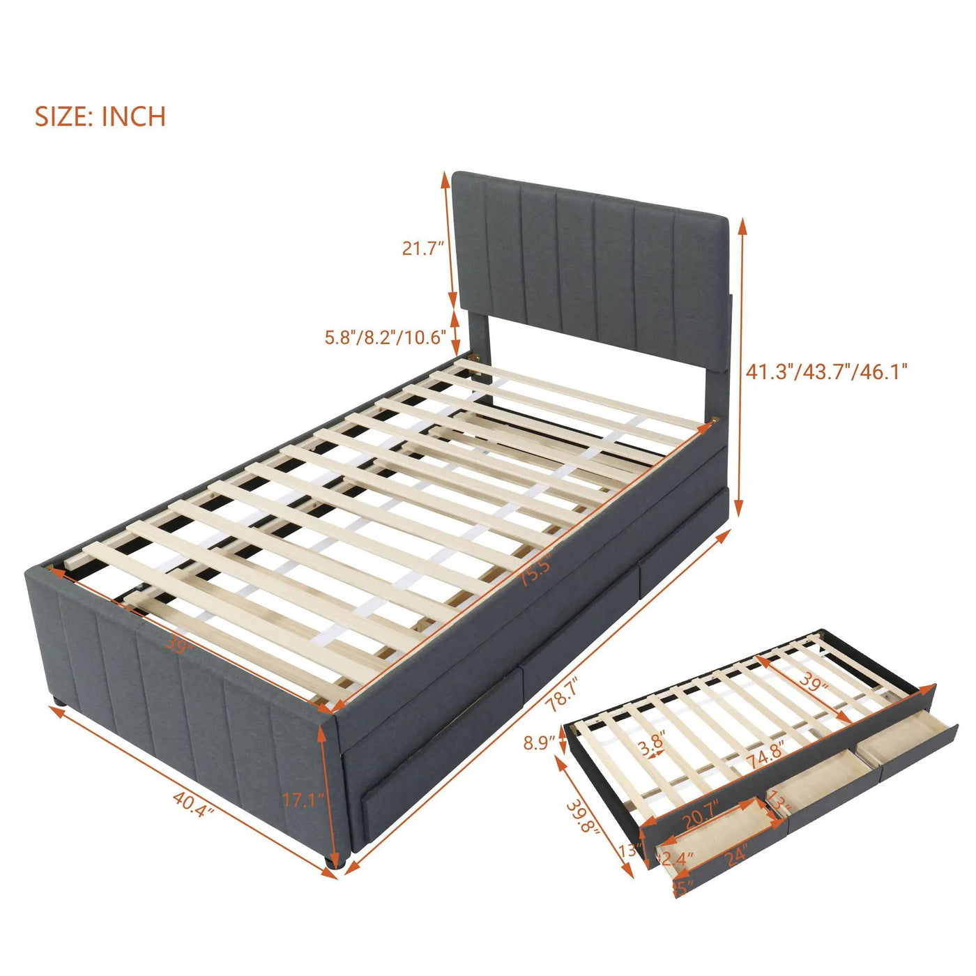Upholstered Design Platform Bed With Trundle by HouseOfZazla