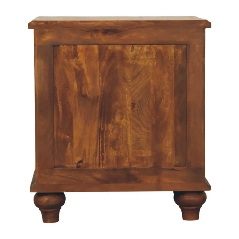 Solid Wood Lume Panel Bedside Table by HouseOfZazla