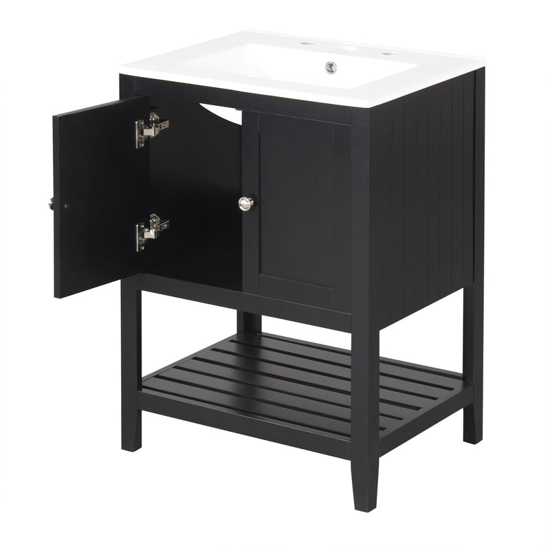 24" Black Bathroom Vanity by HouseOfZazla