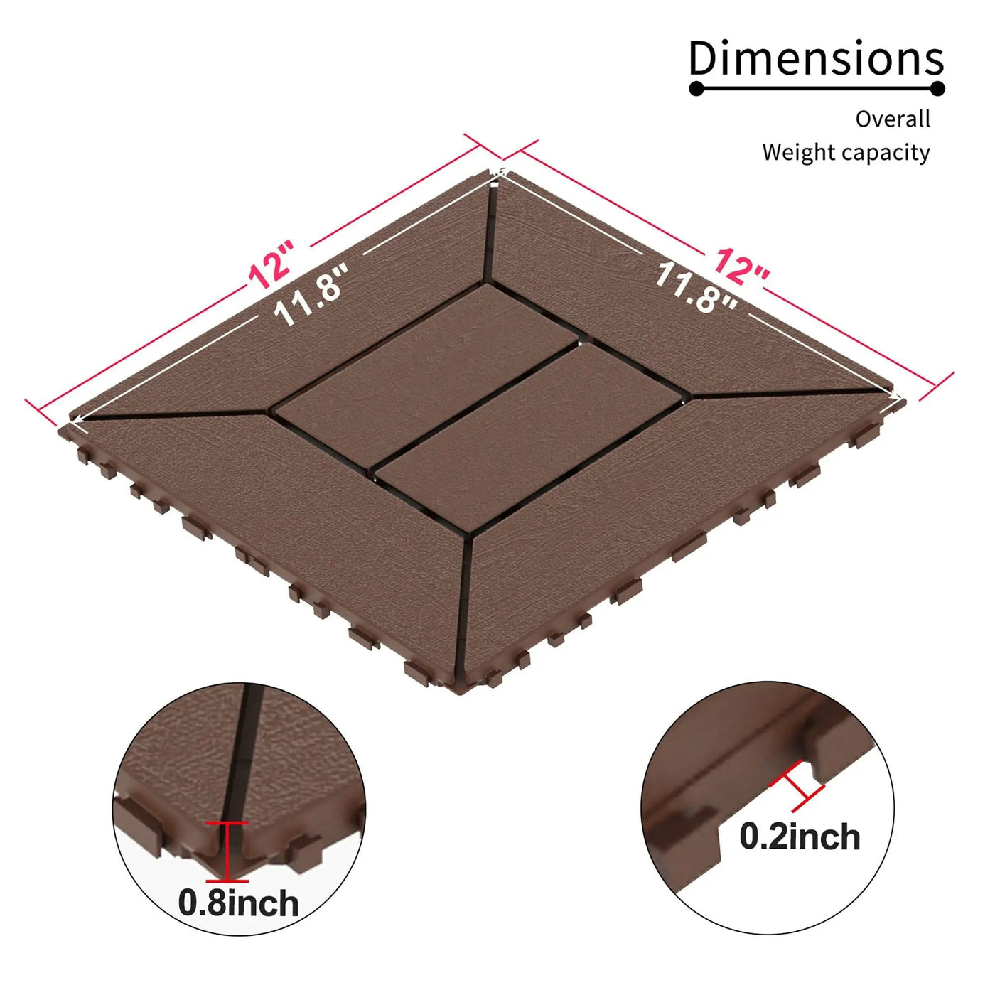 New Style Patio Diy Module Interlocking Decking Tiles, Floor Outdoor And Indoor, Easy And Quick Installation by HouseOfZazla