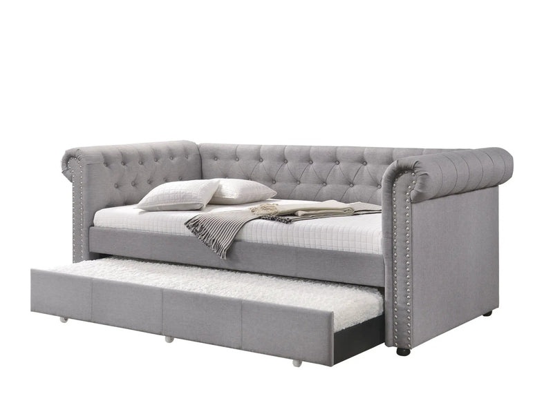 Justice - Twin Daybed With Trundle - Smoke Gray by Unique Piece Furniture
