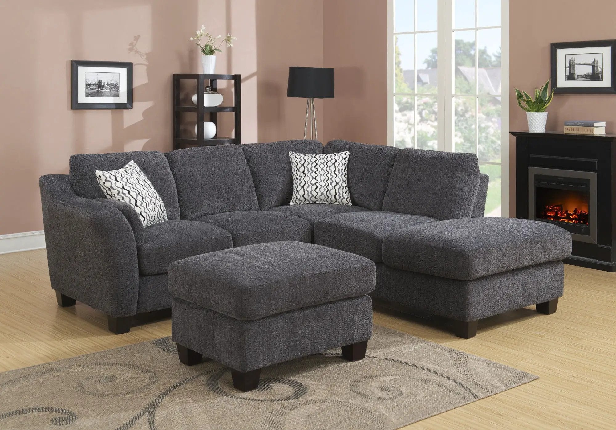Ottoman - Gray - Wood by Unique Piece Furniture