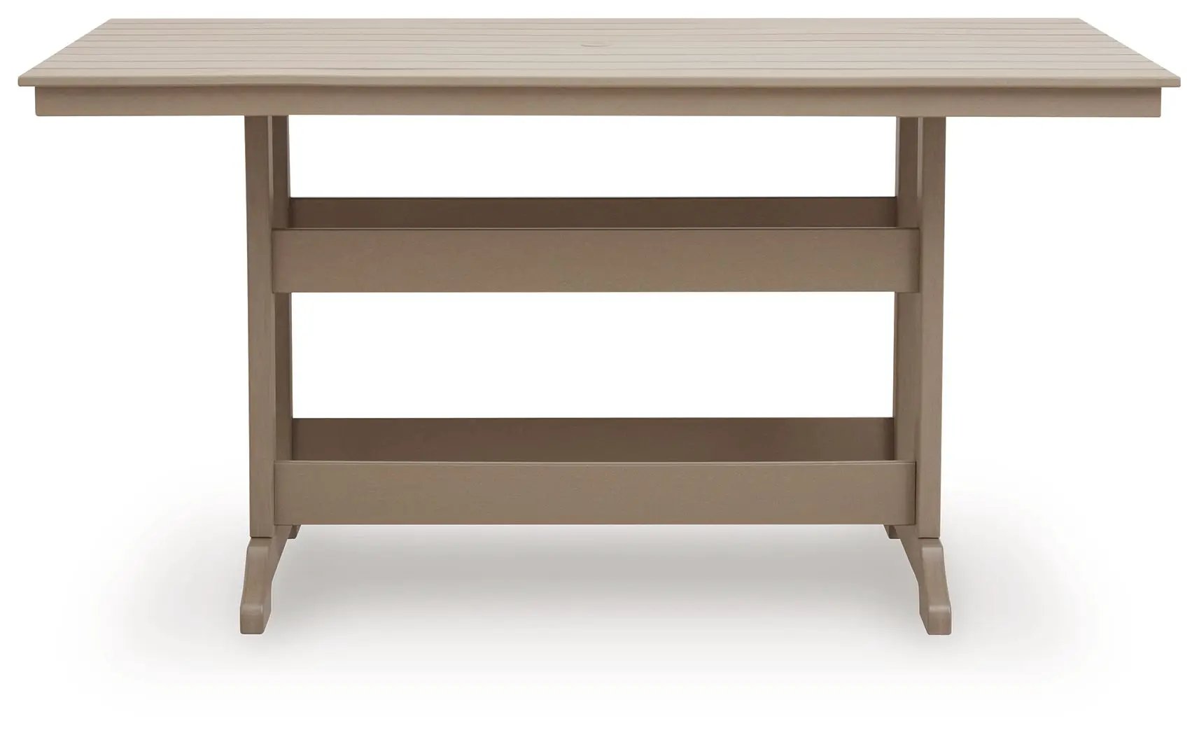 Seacliff Beach - Rectangular Counter Height Dining Table With Umbrella Option - Medium Brown by Unique Piece Furniture
