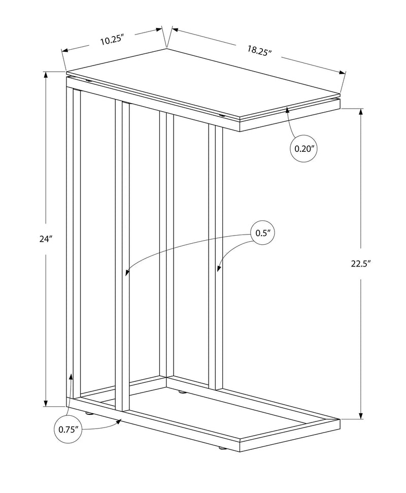 C-Shaped Accent Table For Living Room by Unique Piece Furniture