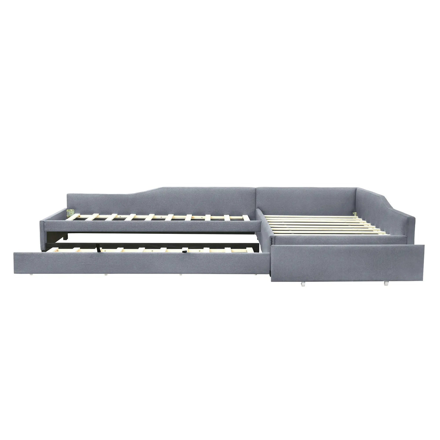 Upholstered Double Daybed With Trundle And Drawer by HouseOfZazla