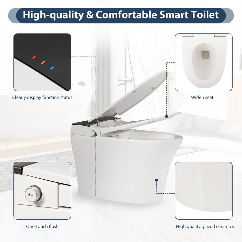 Heated Seat Smart Toilet, One Piece Design by HouseOfZazla