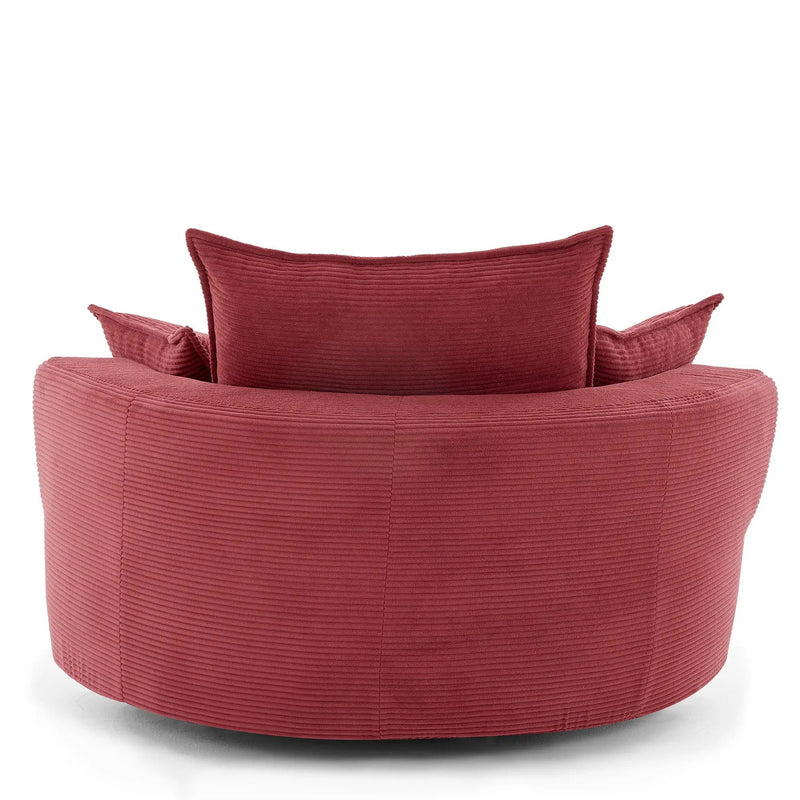 360° Swivel Accent Barrel Chair With Dual Layer Cushion And 3 Removable Pillows by HouseOfZazla