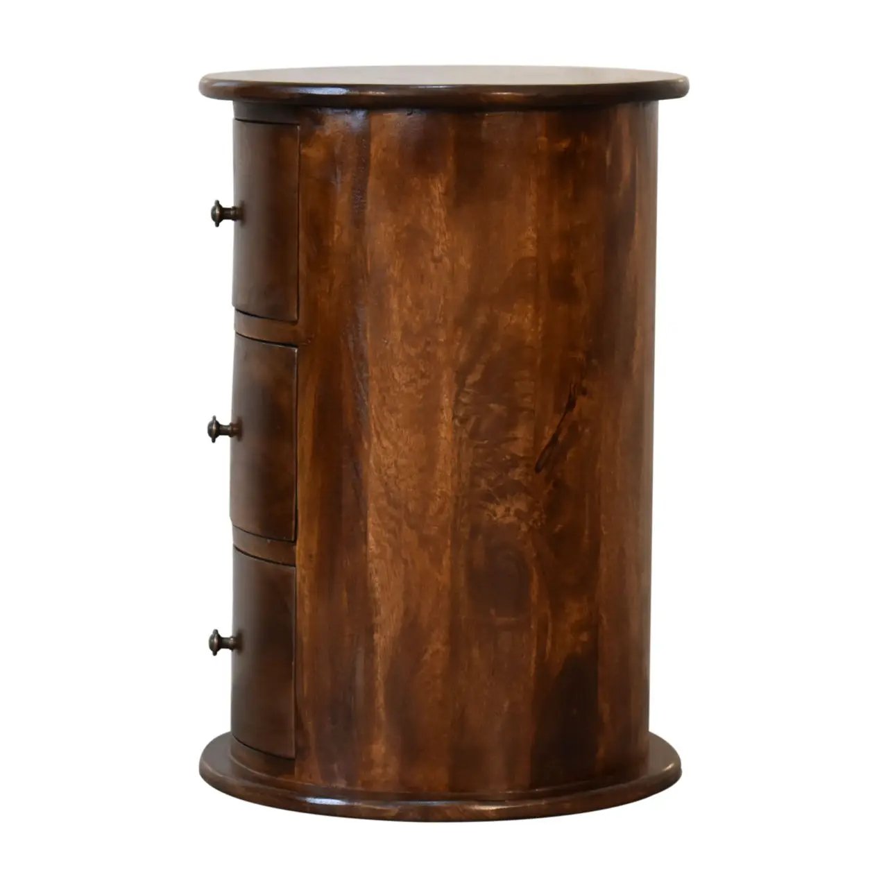 Solid Wood 3-Drawer Chestnut Drum by HouseOfZazla