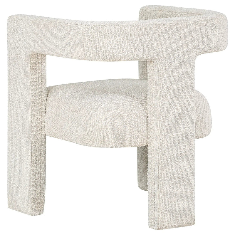 Petra Boucle Upholstered Accent Side Chair White by Unique Piece Furniture
