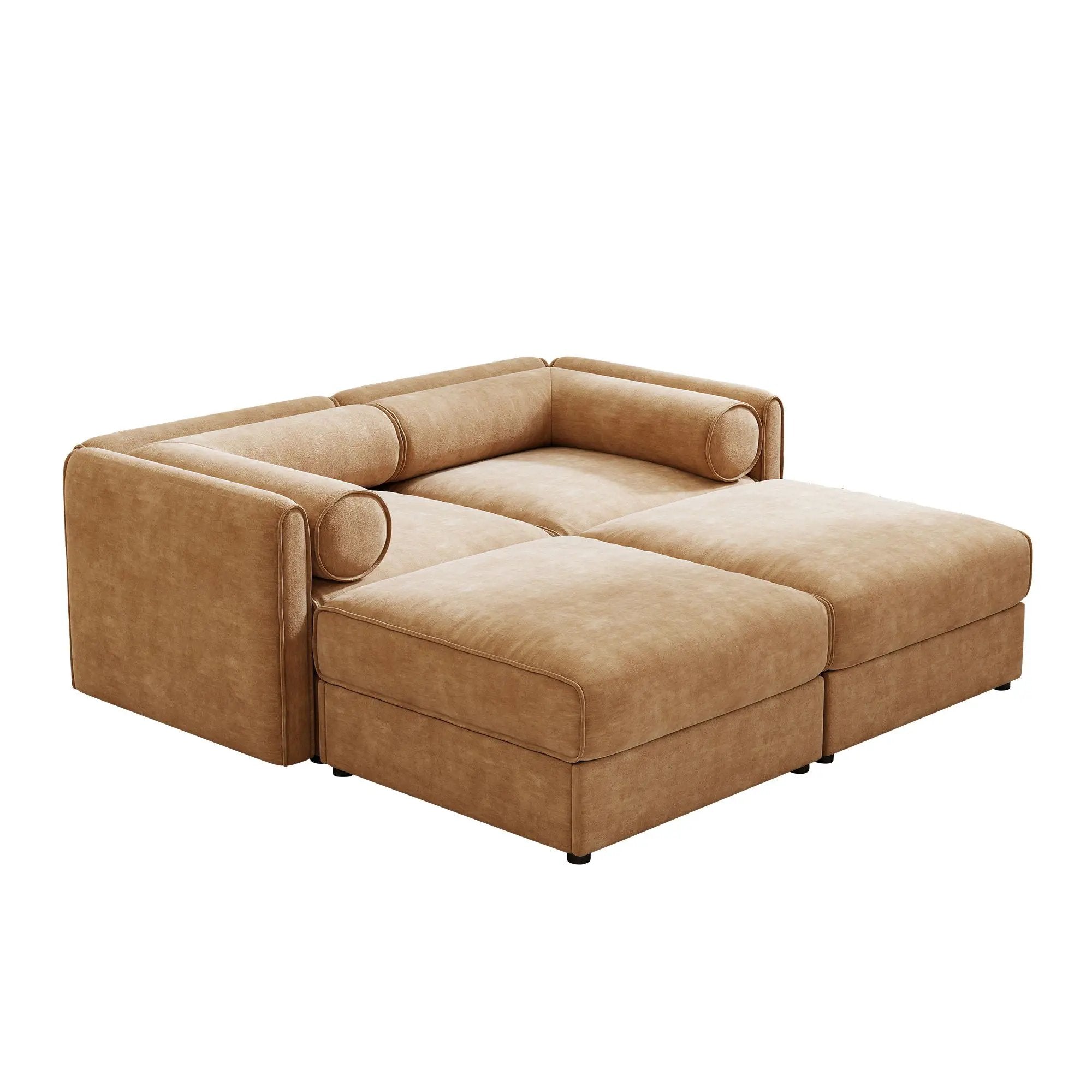 Contemporary Elegant Sofa With Storage And Ottoman by HouseOfZazla
