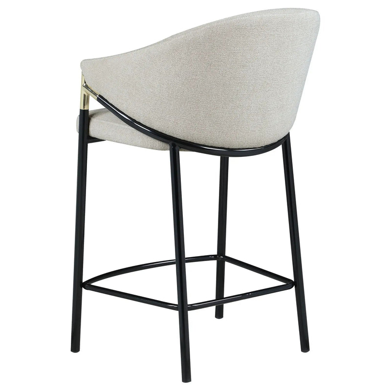 Chadwick Fabric Upholstered Counter Chair Beige (Set of 2) by Unique Piece Furniture