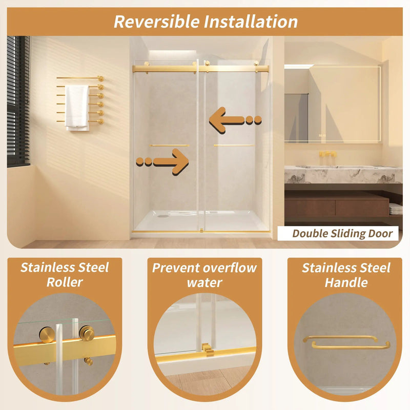 Frameless Sliding Glass Shower Doors by HouseOfZazla
