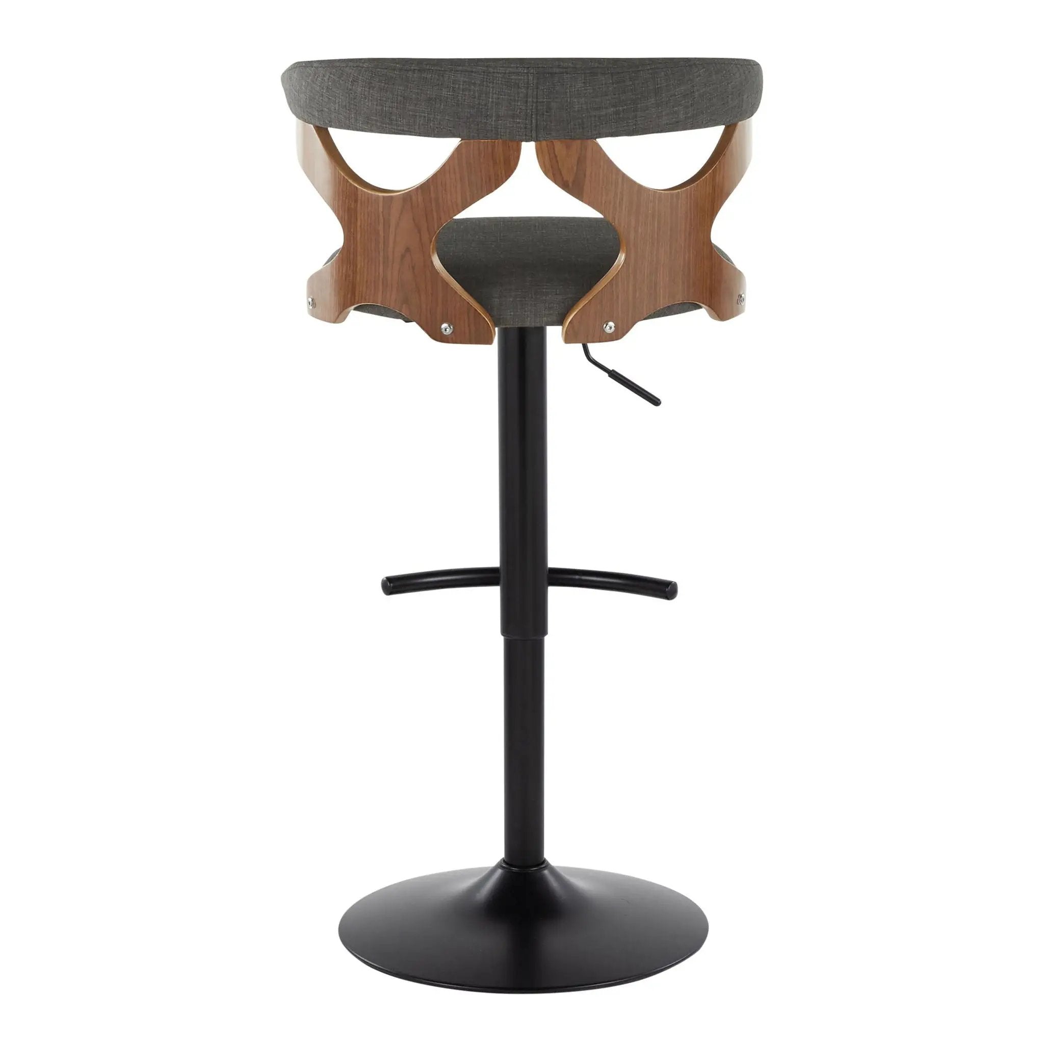 Gardenia - Contemporary Adjustable Barstool, Swivel With Rounded T Footrest (Set of 2) by Unique Piece Furniture