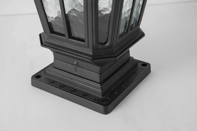 Garden Post Light Black Aluminum Outdoor Column Light by HouseOfZazla