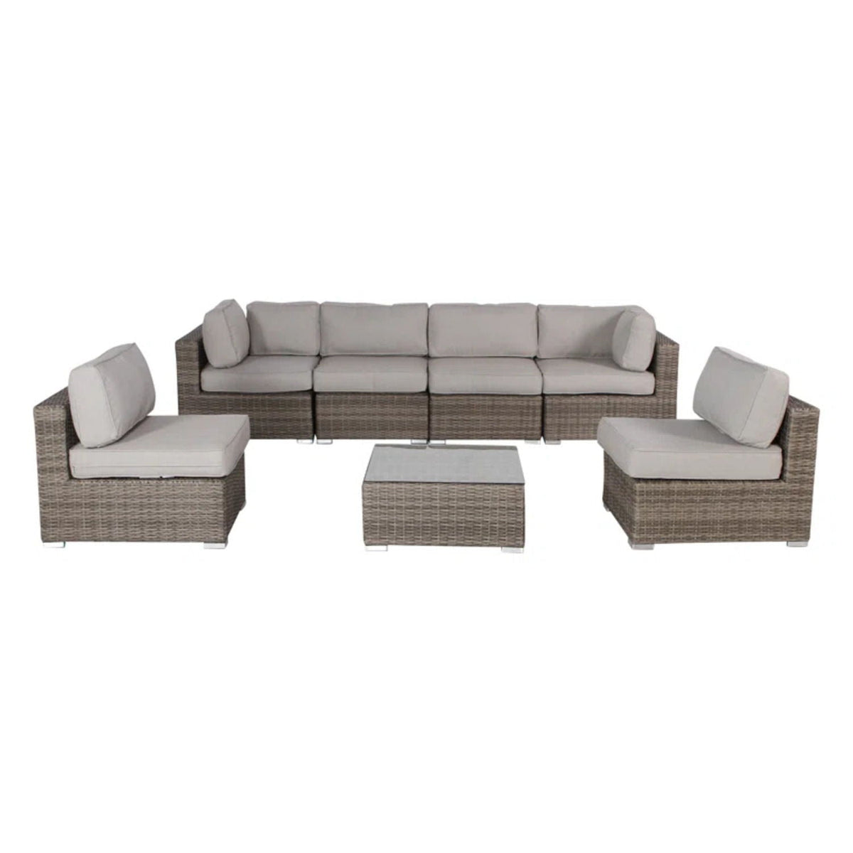 Outdoor Wicker Seating Group With Cushions, photo 4 of 38