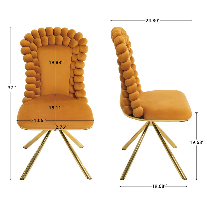 Upholstered Swivel Dining Chairs (Set of 2) by Unique Piece Furniture