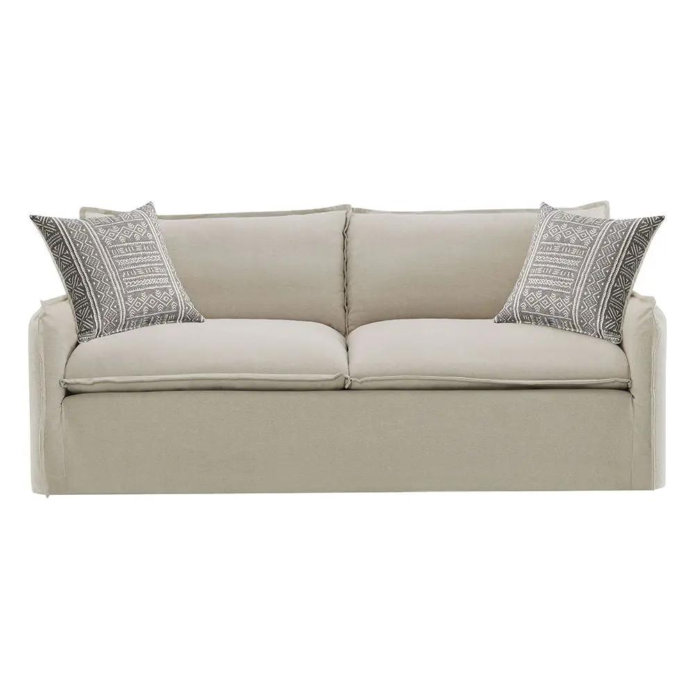 Upendo - Sofa With 2 Pillows - Beige Linen by Unique Piece Furniture