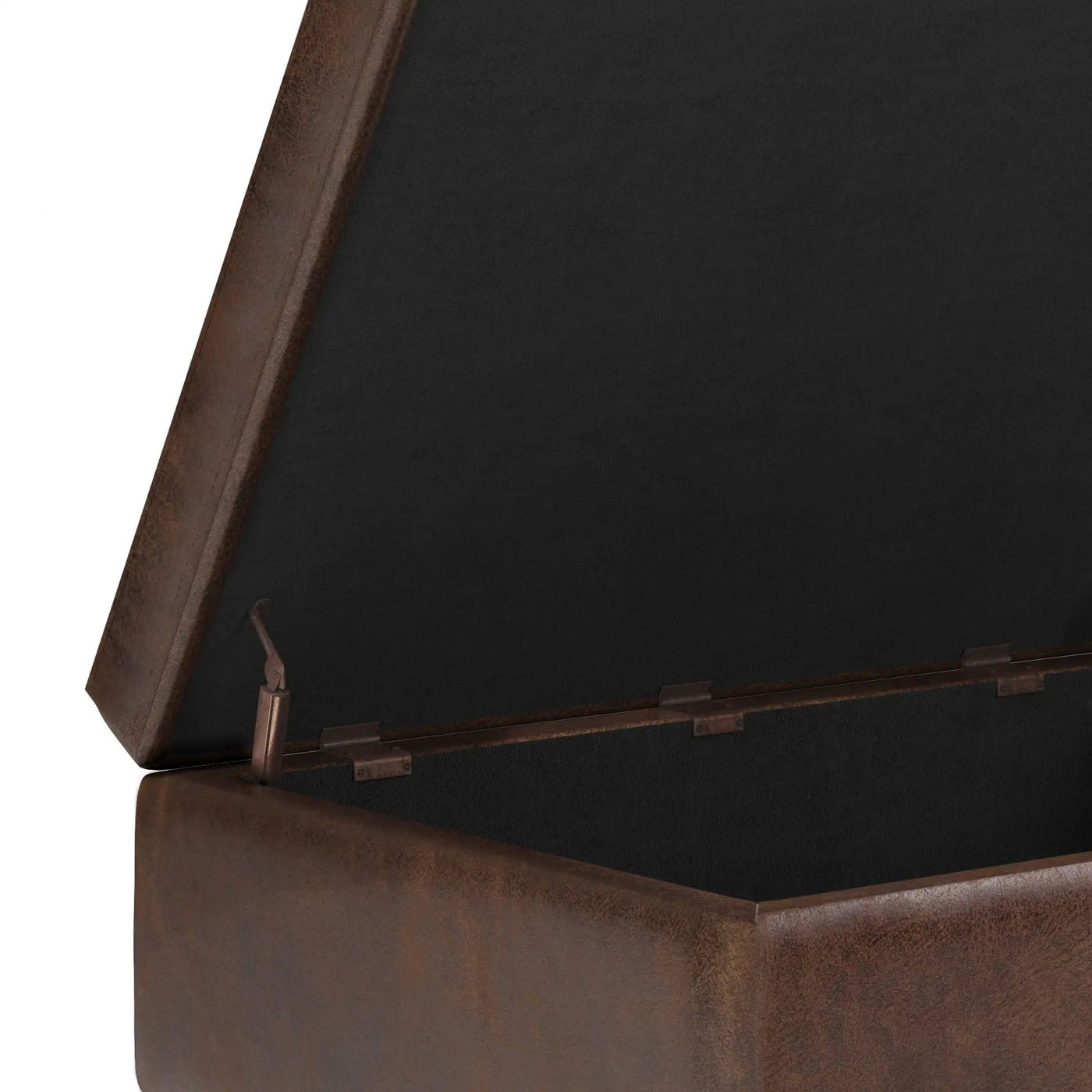 Shay - Large Square Coffee Table Storage Ottoman Mid-Century Style by HouseOfZazla