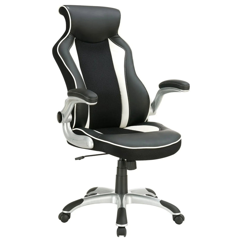 Adjustable Height Office Chair With Ergonomic Design And Swivel Mechanism - Black by HouseOfZazla