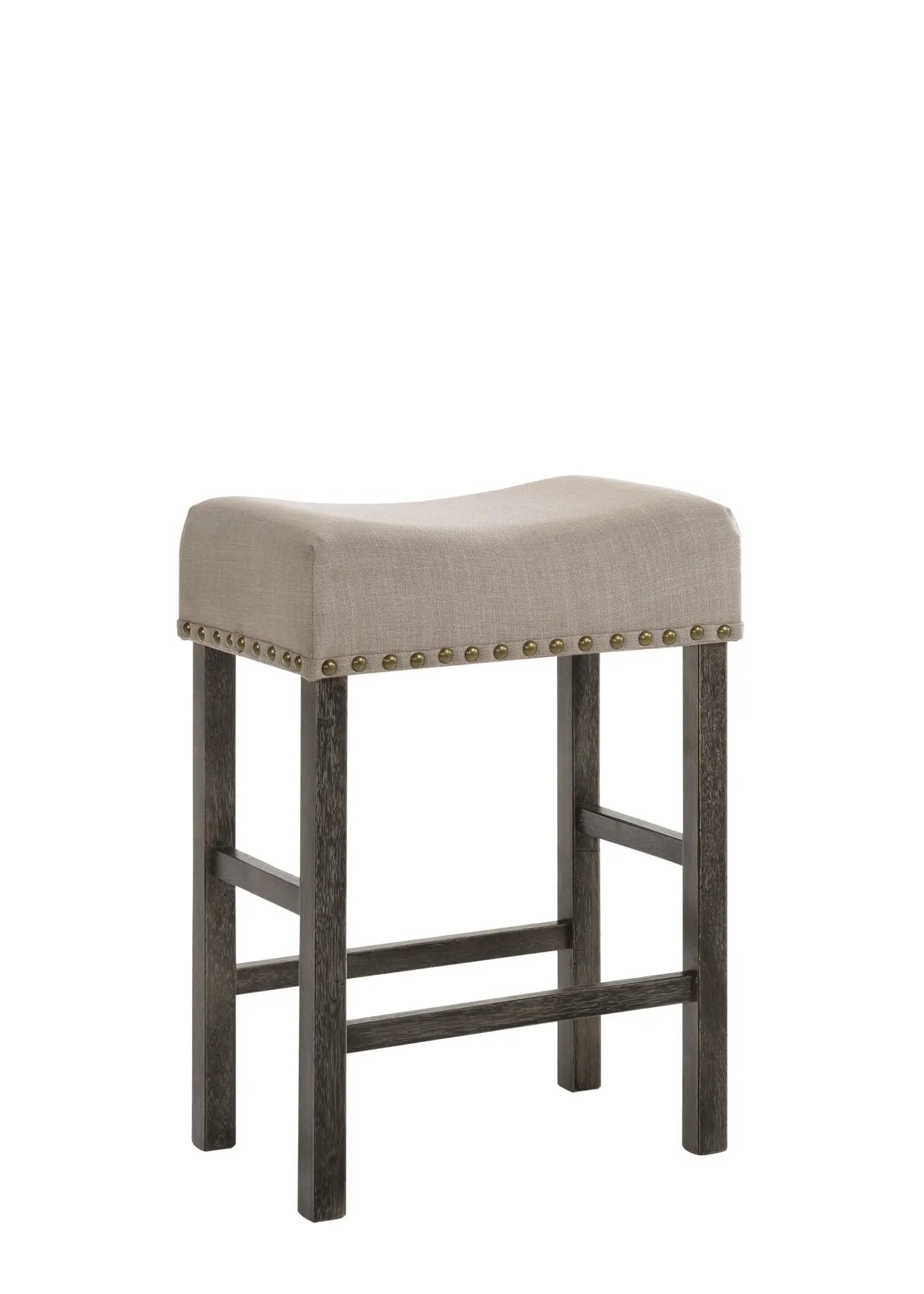 Martha II - Weathered Counter Height Stool (Set of 2) - Gray / Tan by HouseOfZazla