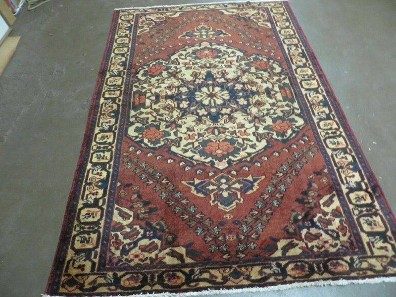 4' X 7' Antique 1920 Handmade Turkish Medallion Wool Rug Veg Dye Nice by Jewel Rugs
