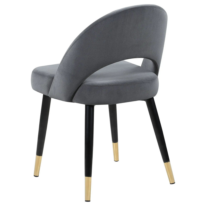 Lindsey Upholstered Dining Side Chair Grey (Set of 2) by Unique Piece Furniture