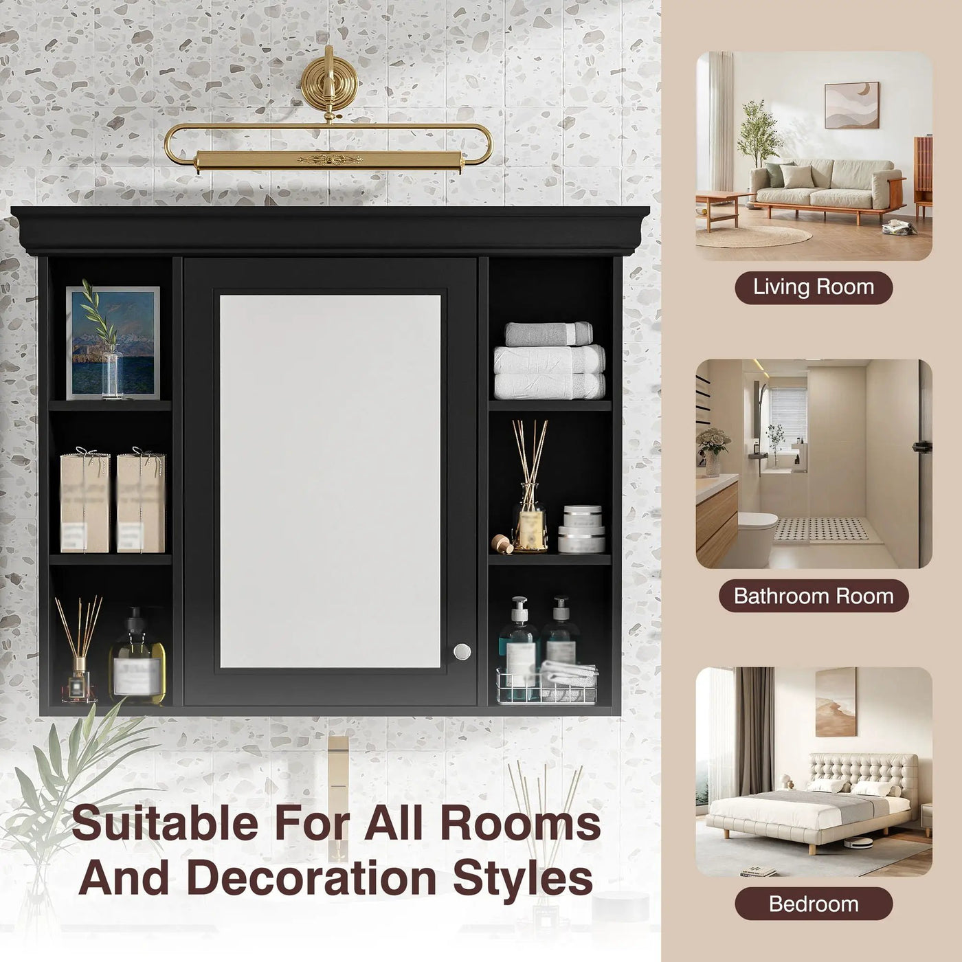 Wall Mounted Bathroom Storage Cabinet With Mirror Door by HouseOfZazla