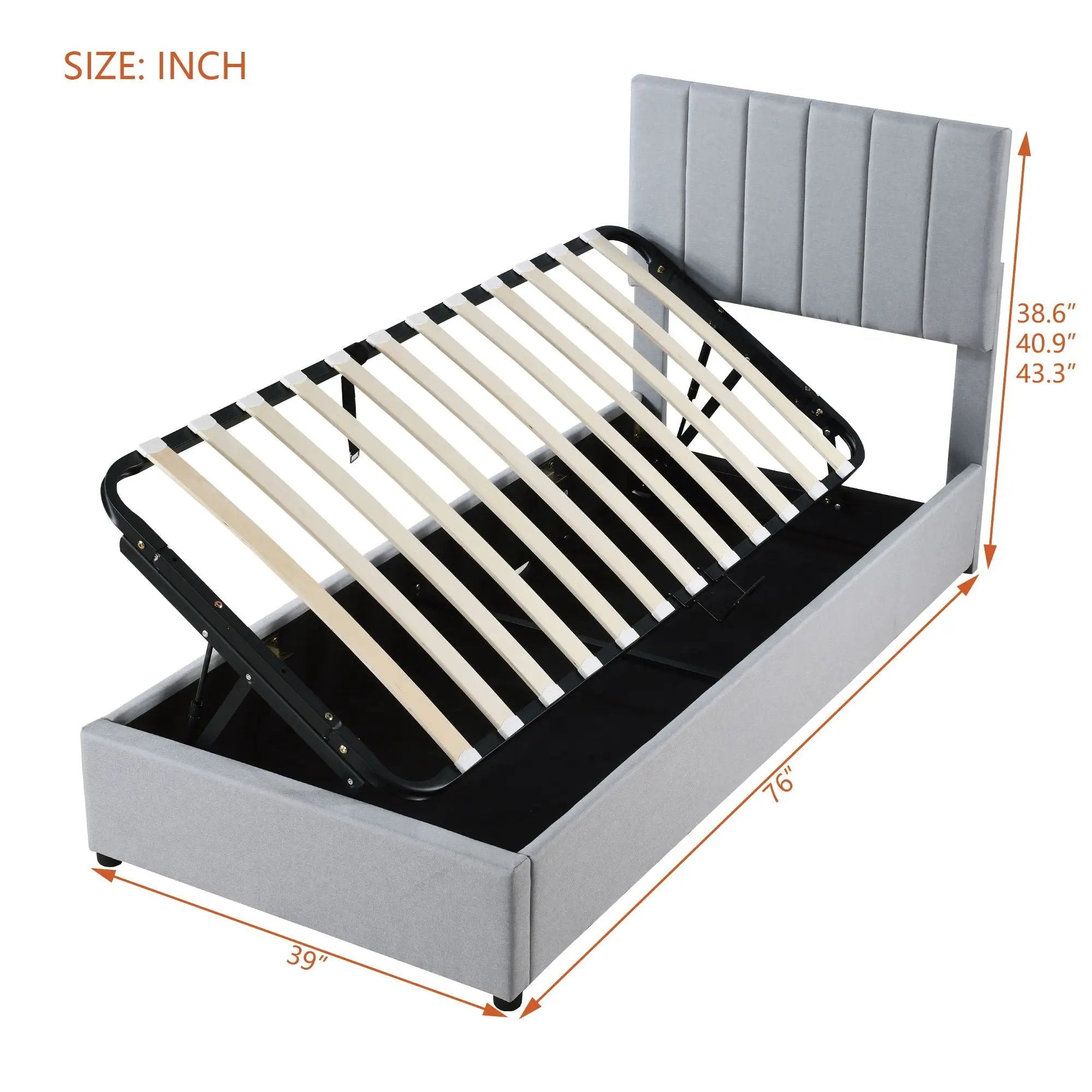 Upholstered Platform Bed With A Hydraulic Storage System by HouseOfZazla
