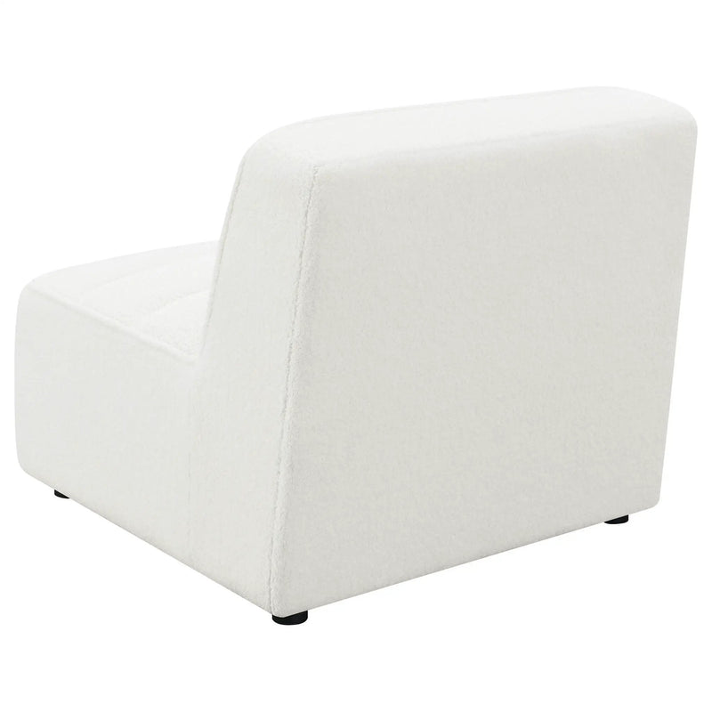Bonnie - Upholstered Armless Chair With Channel Tufting - Ivory by HouseOfZazla