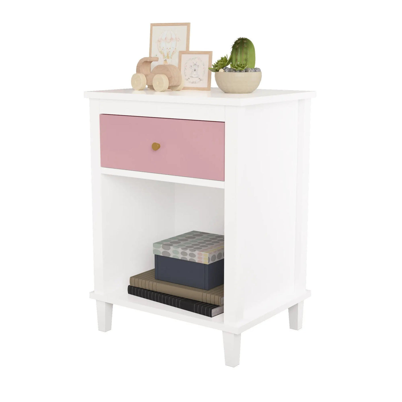 Nightstand With 1 Drawer 1 Shelf by HouseOfZazla