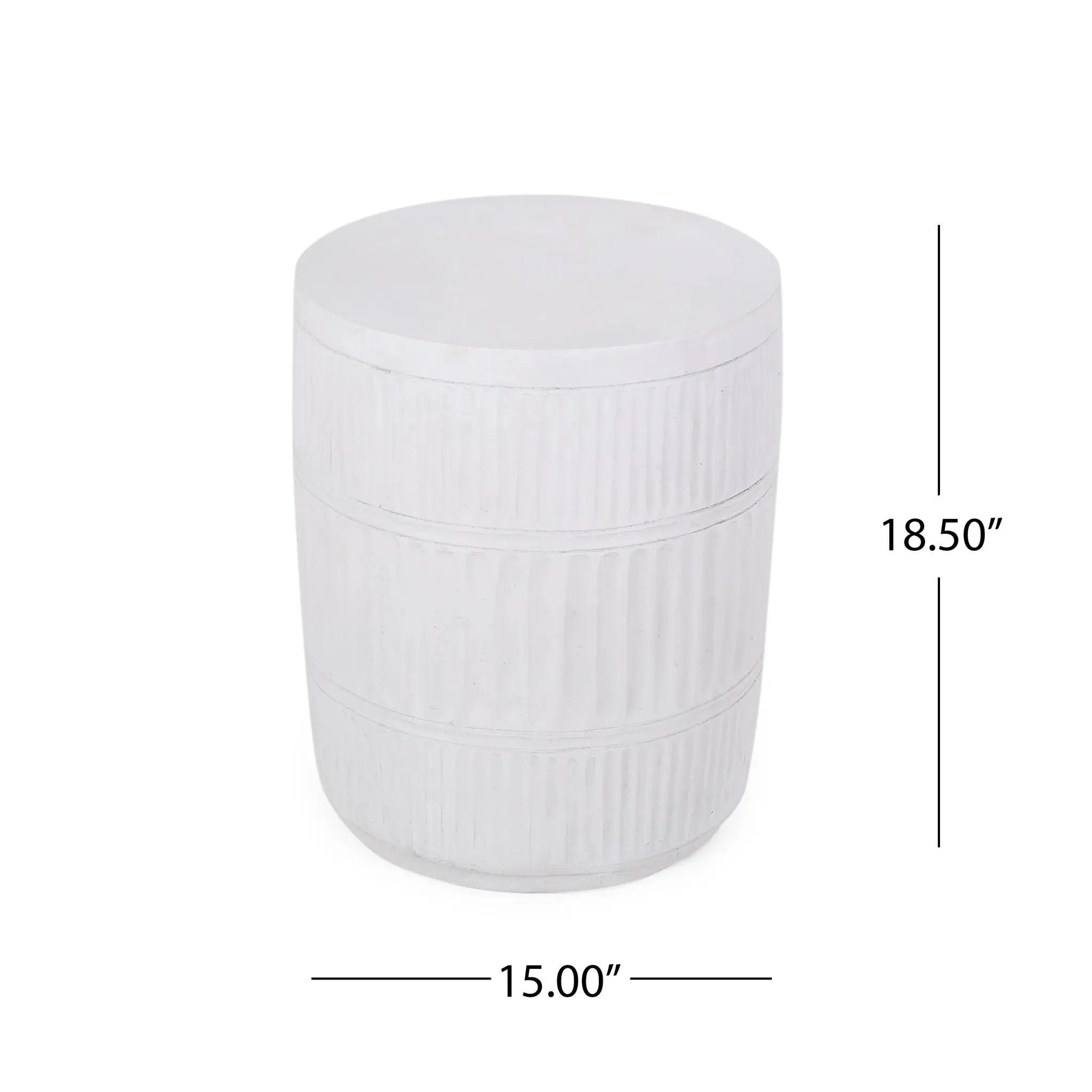 Outdoor Patio End Table - Antique White by HouseOfZazla